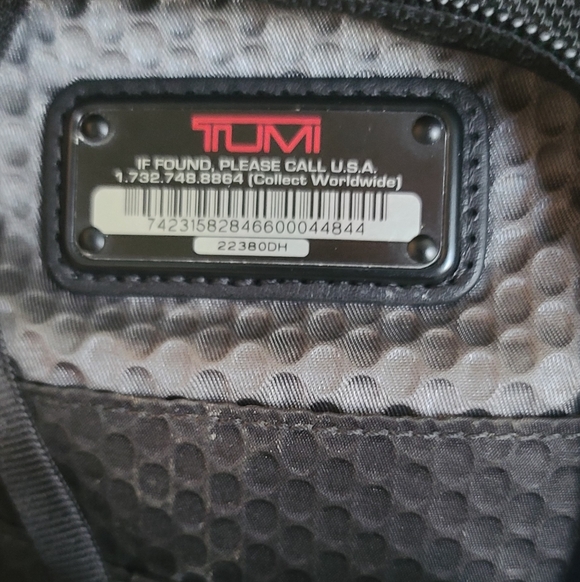 Authentic TUMI Sleek Black Men's Backpack